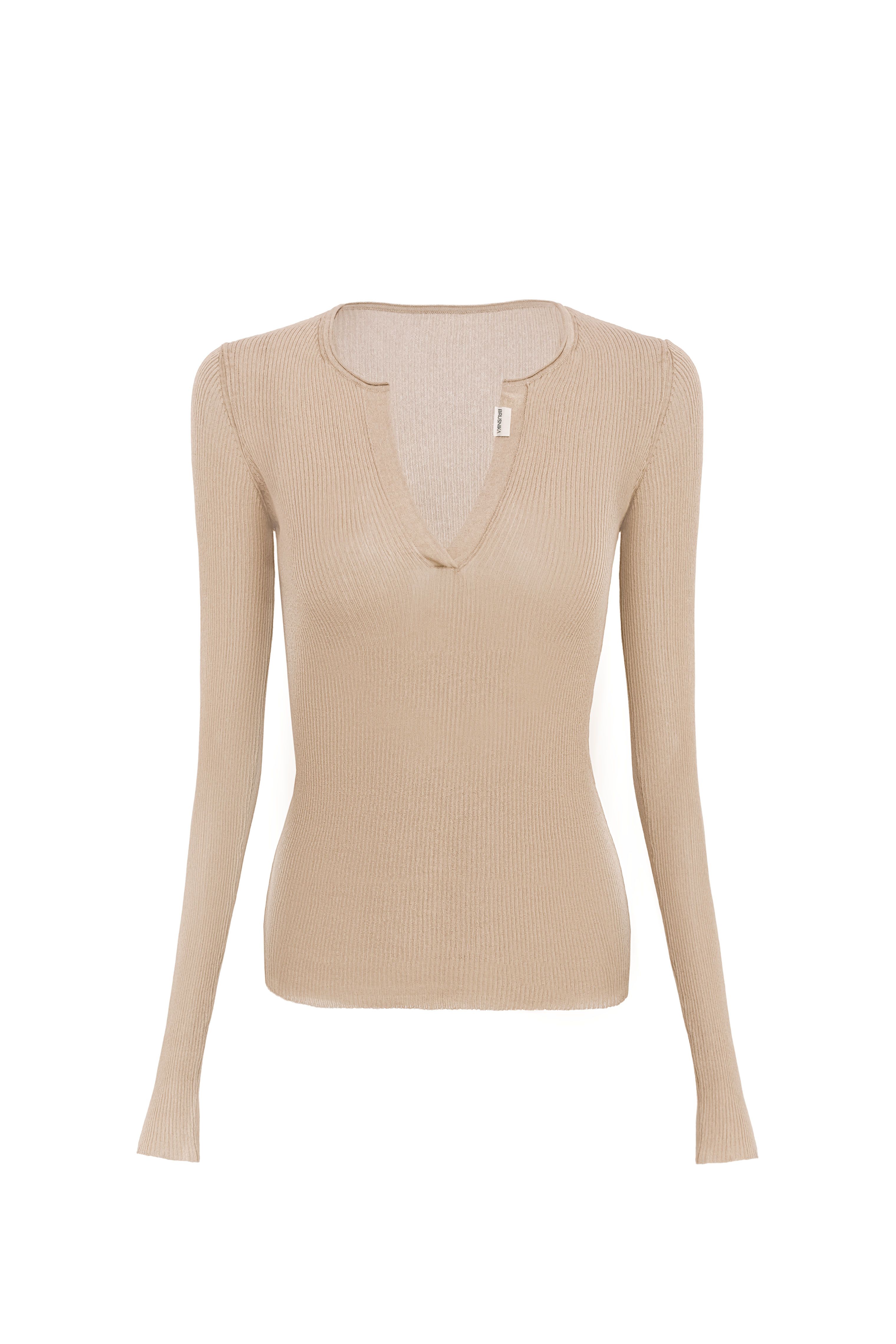 Лонгслив с V-образным вырезом