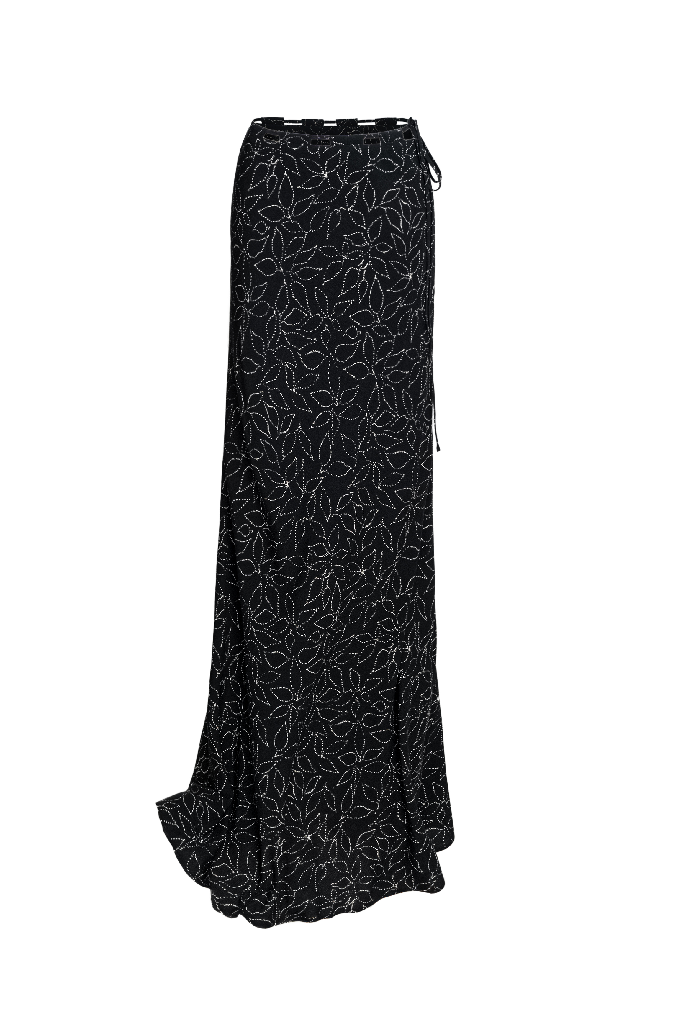 Принтованная юбка макси