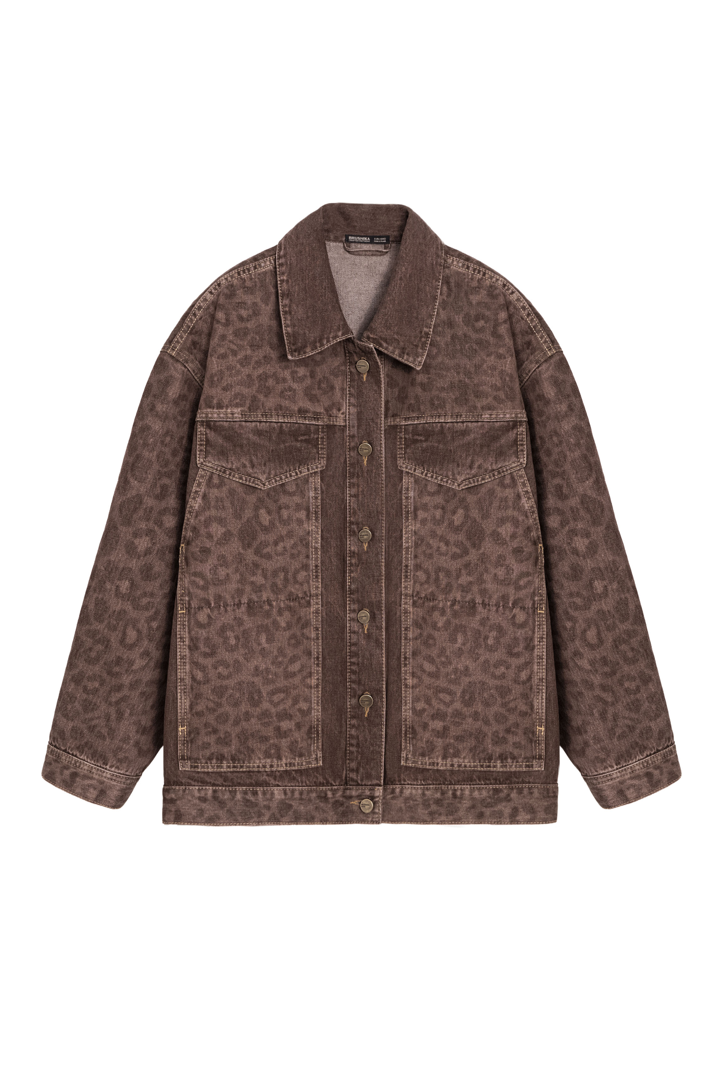 Принтованный джинсовый жакет