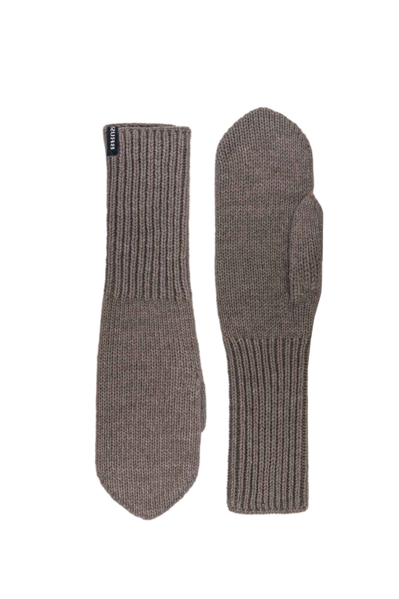 Трикотажные варежки из шерсти альпака. Изделие декорировано брендированным ярлыком.