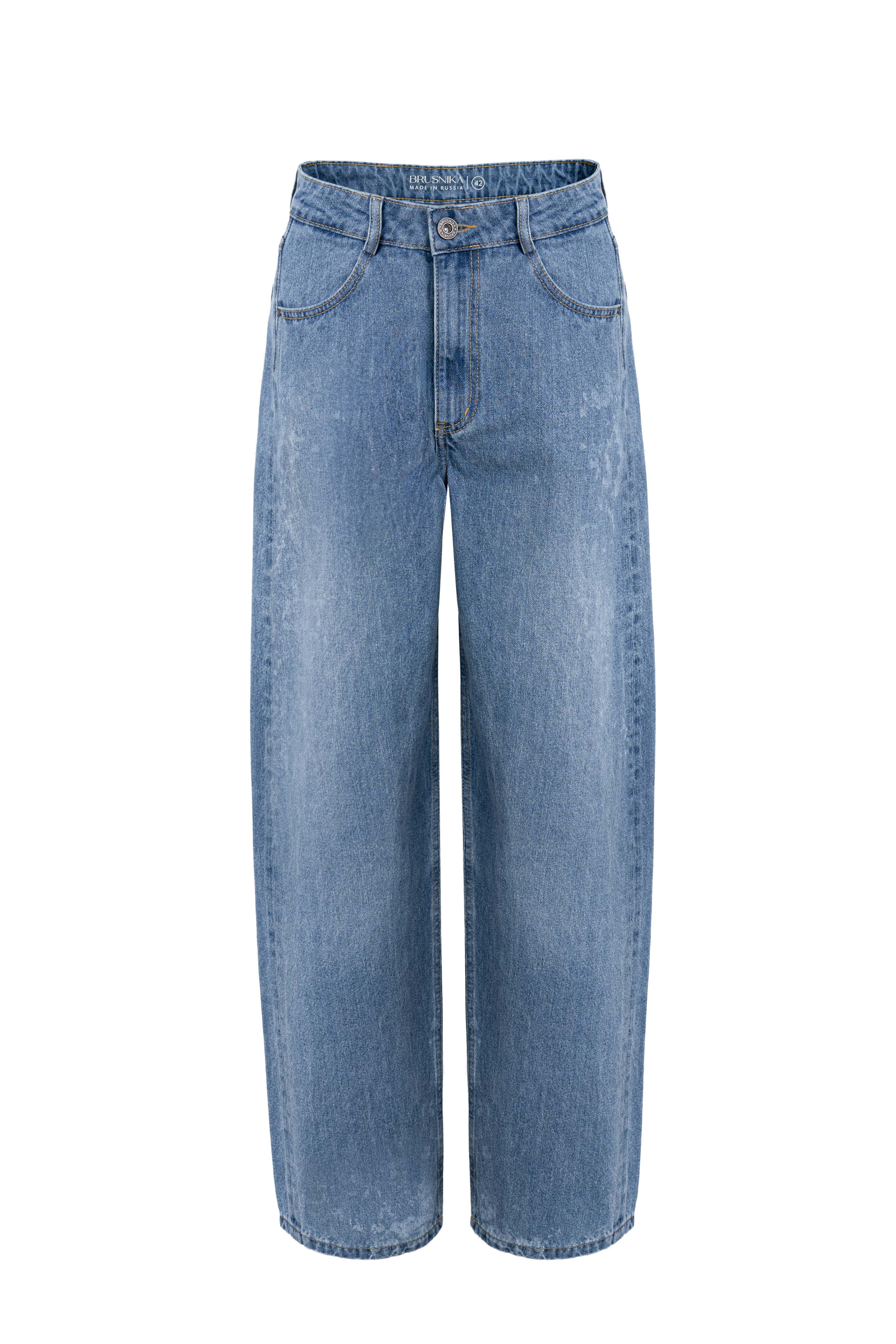 Прямые джинсы с принтом в виде кружева 