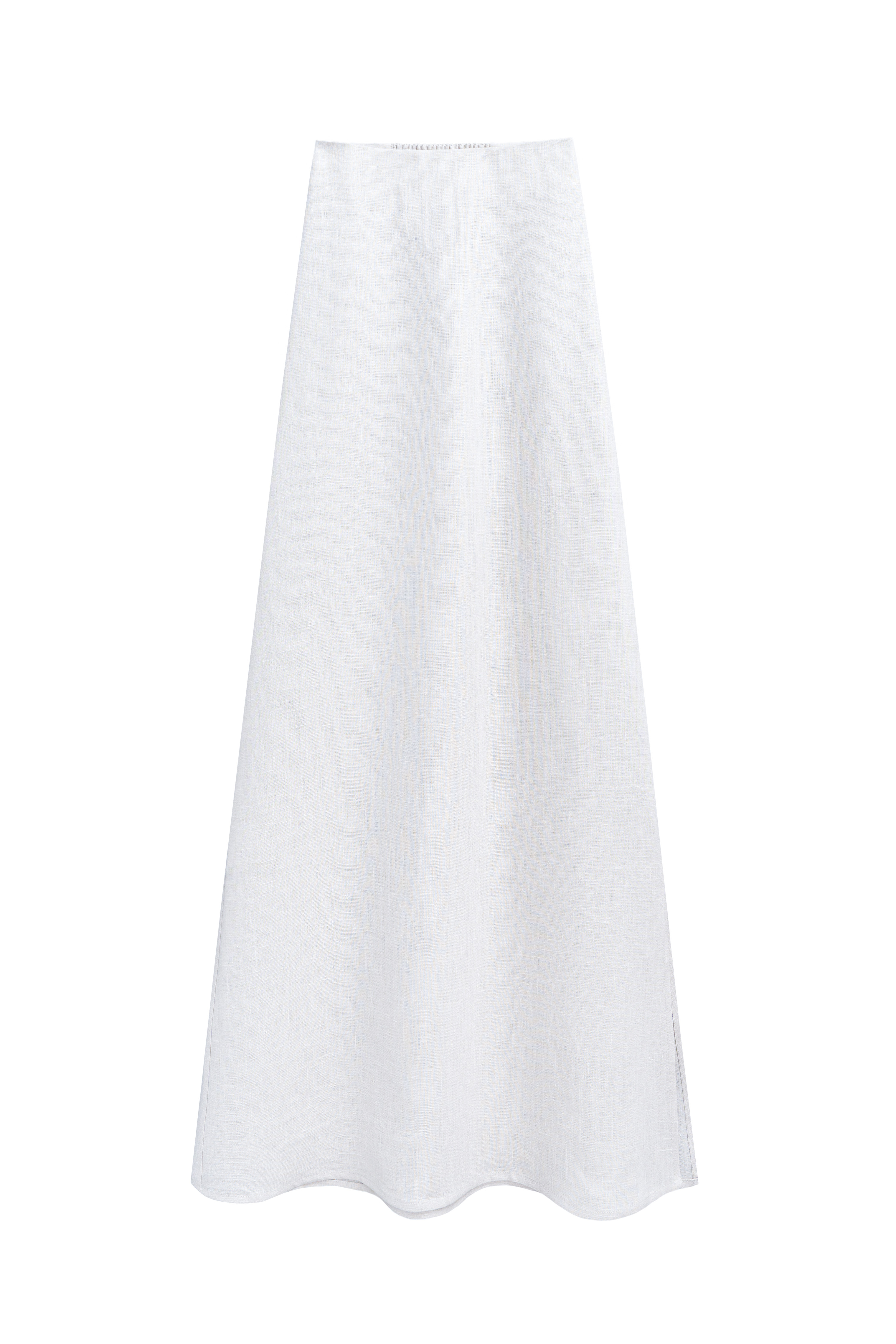 Юбка макси из 100% льна с разрезом сбоку