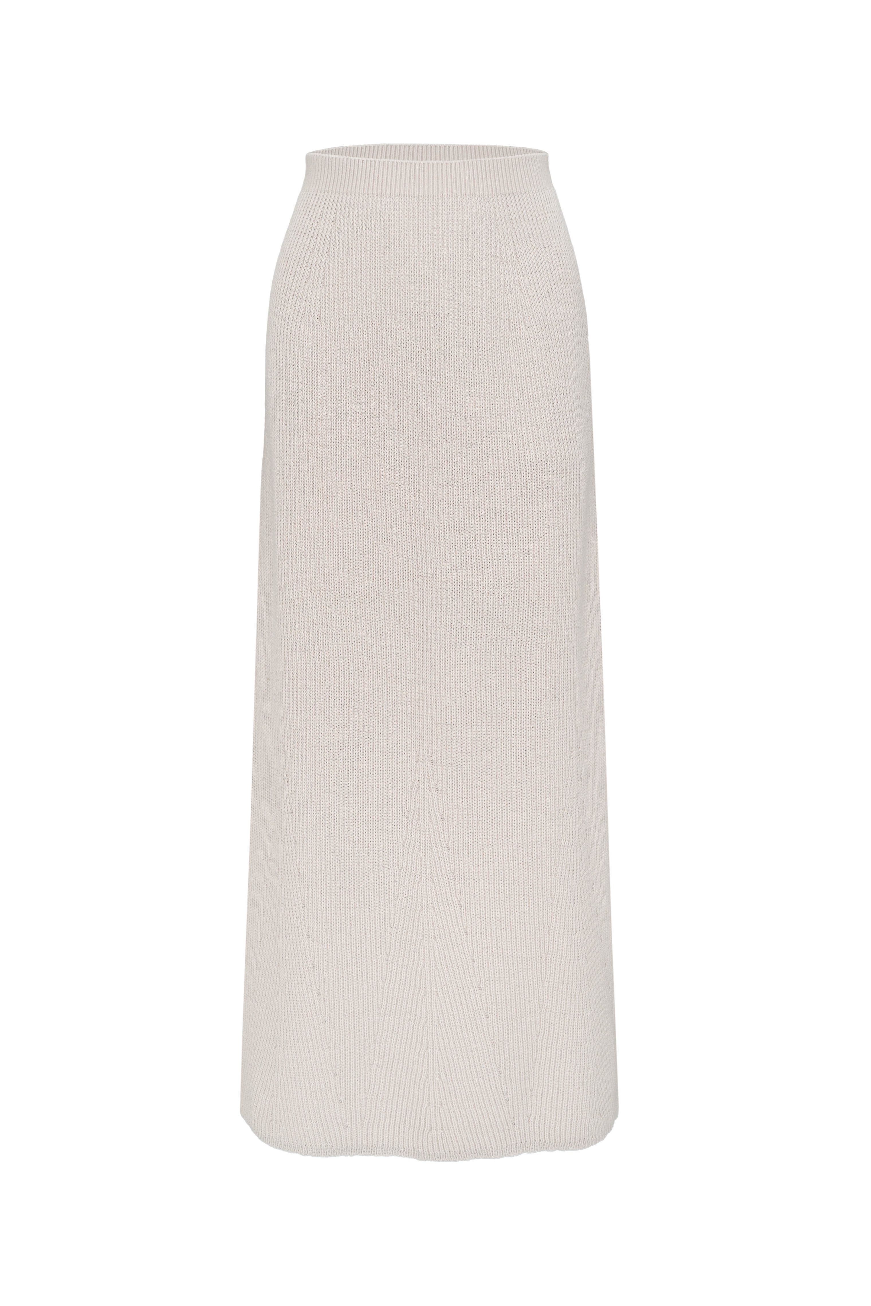 Трикотажная юбка макси из шерсти