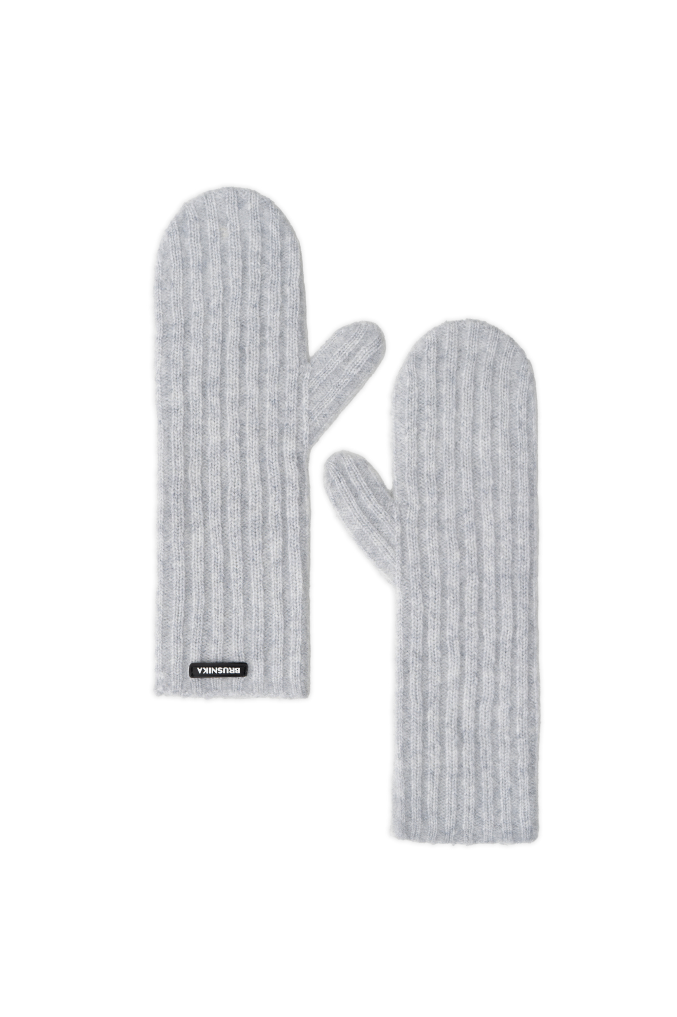 Трикотажные варежки из шерсти мериноса. Изделие декорировано брендированным ярлыком.