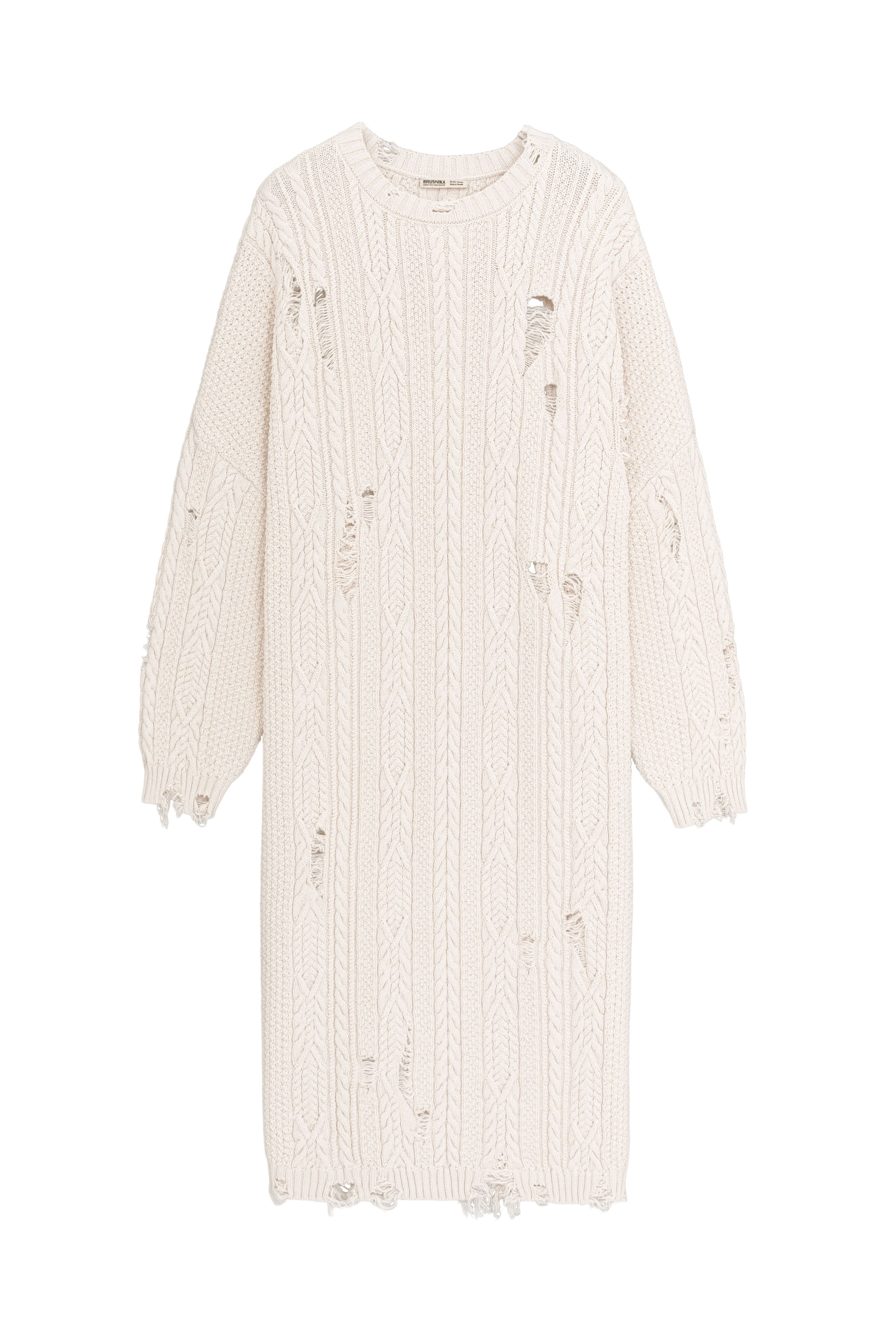 Трикотажное платье с разрезами в стиле гранж