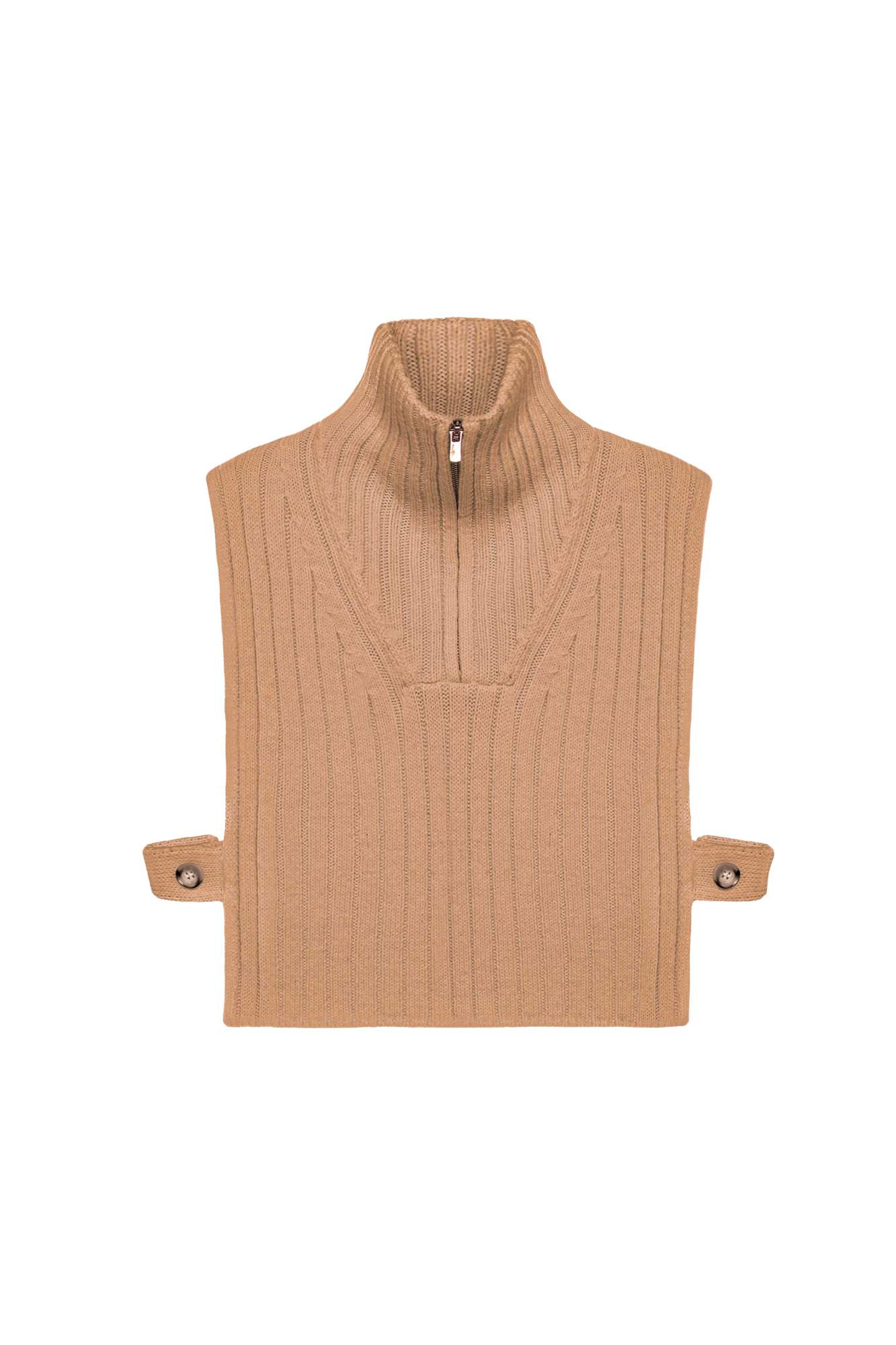 Короткий жилет из шерсти Альпака на молнии