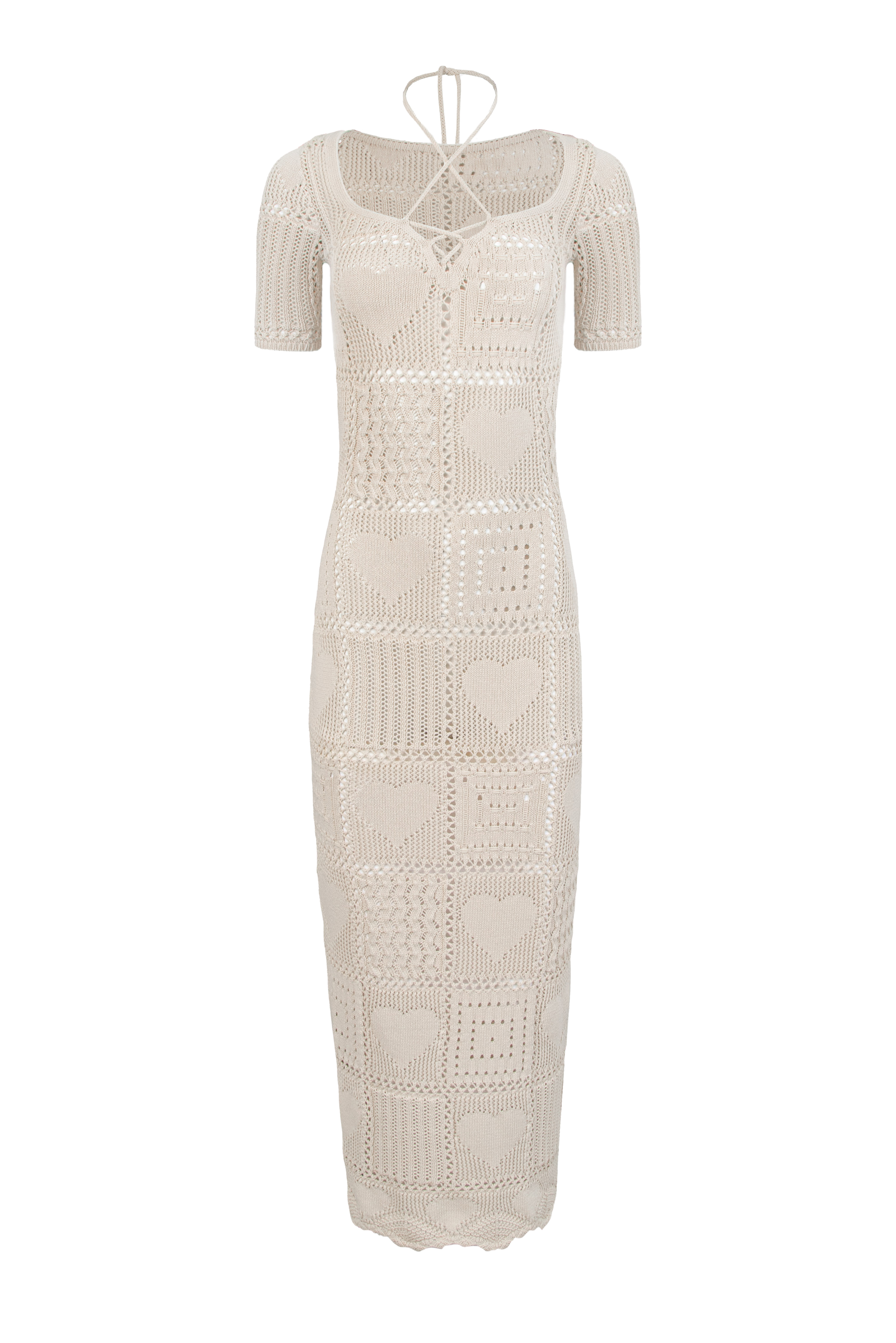 Ажурное платье в стиле печворк