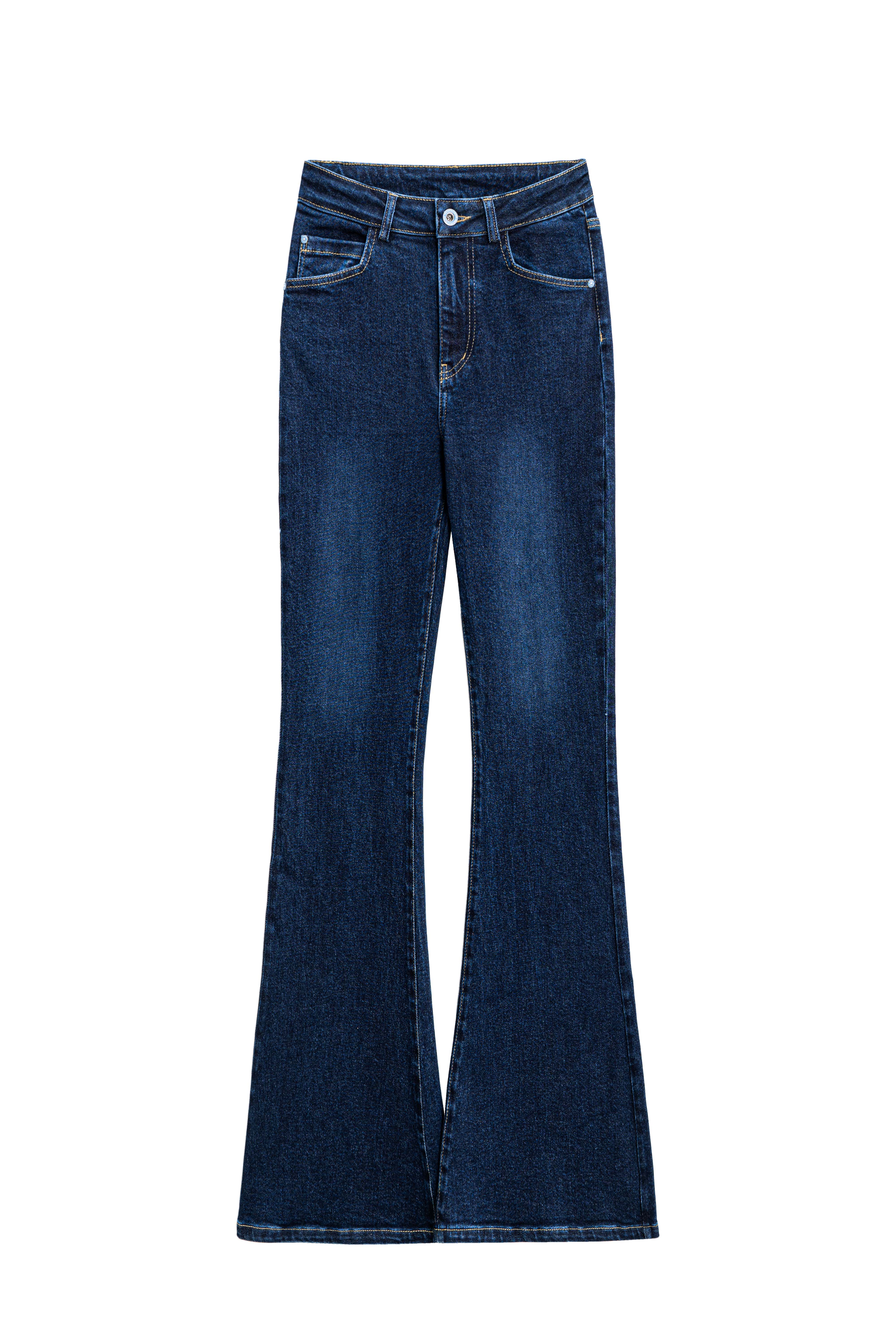 Джинсы клеш с высокой посадкой