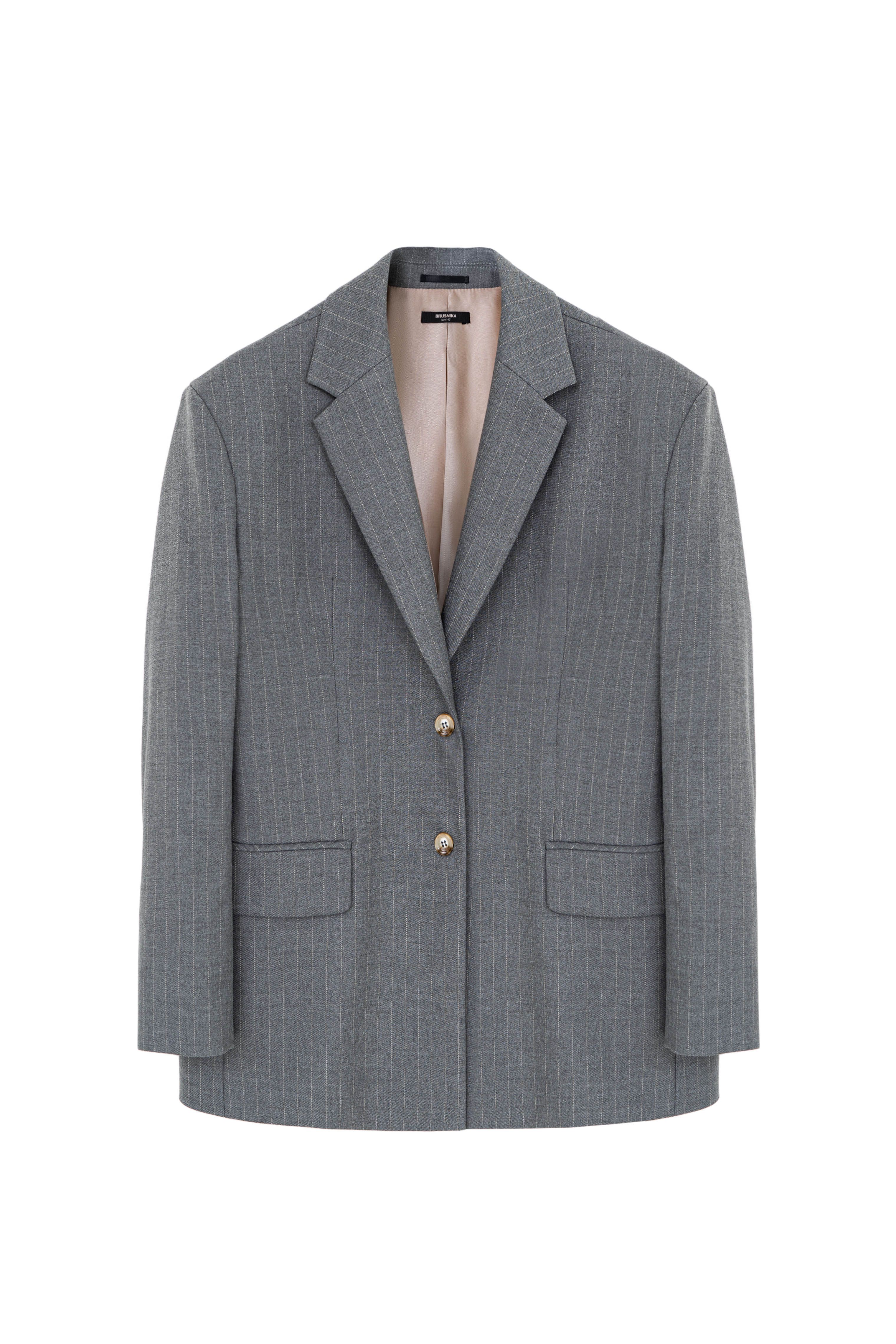 Однобортный жакет в полоску