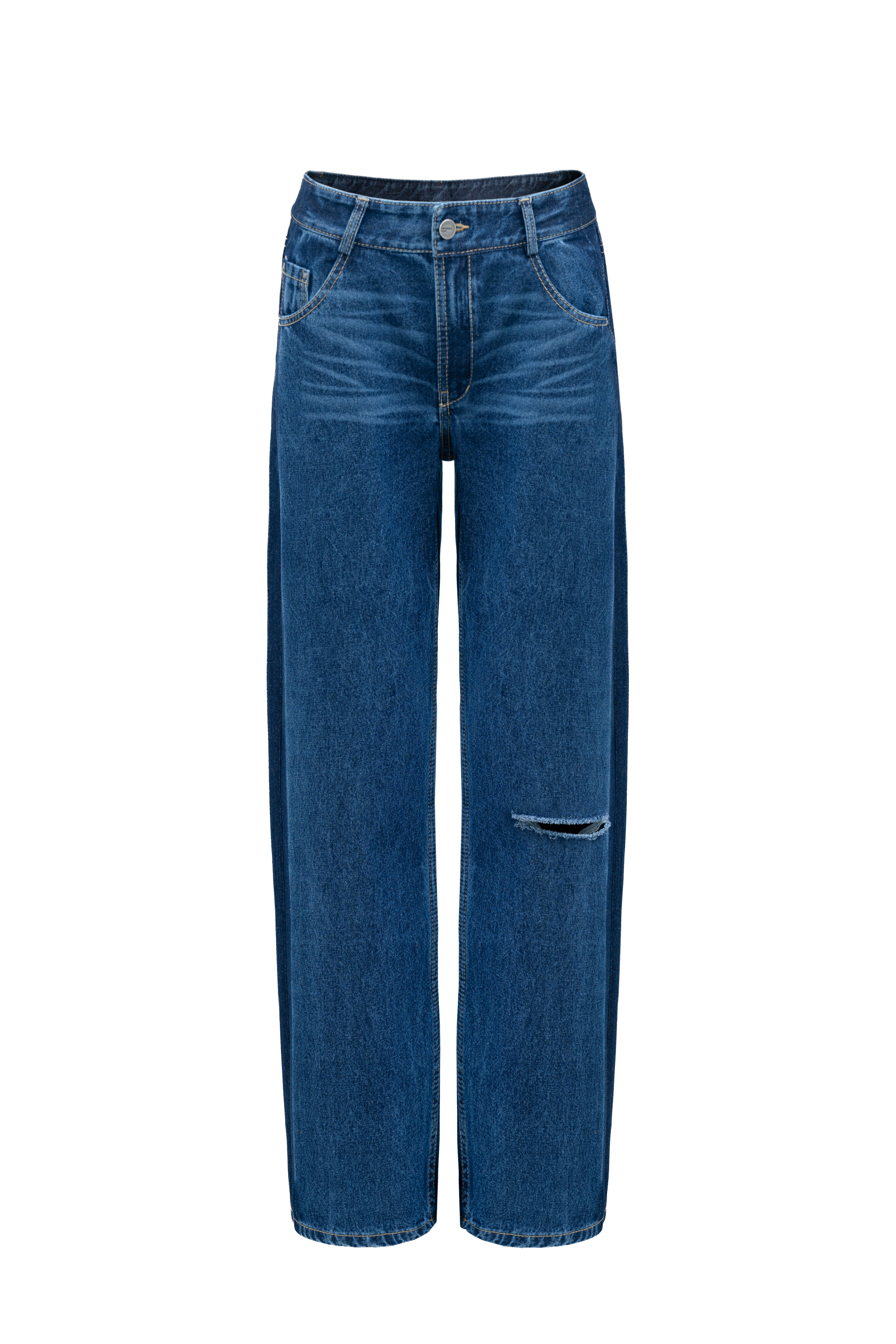 Джинсы из 100% хлопка с низкой посадкой