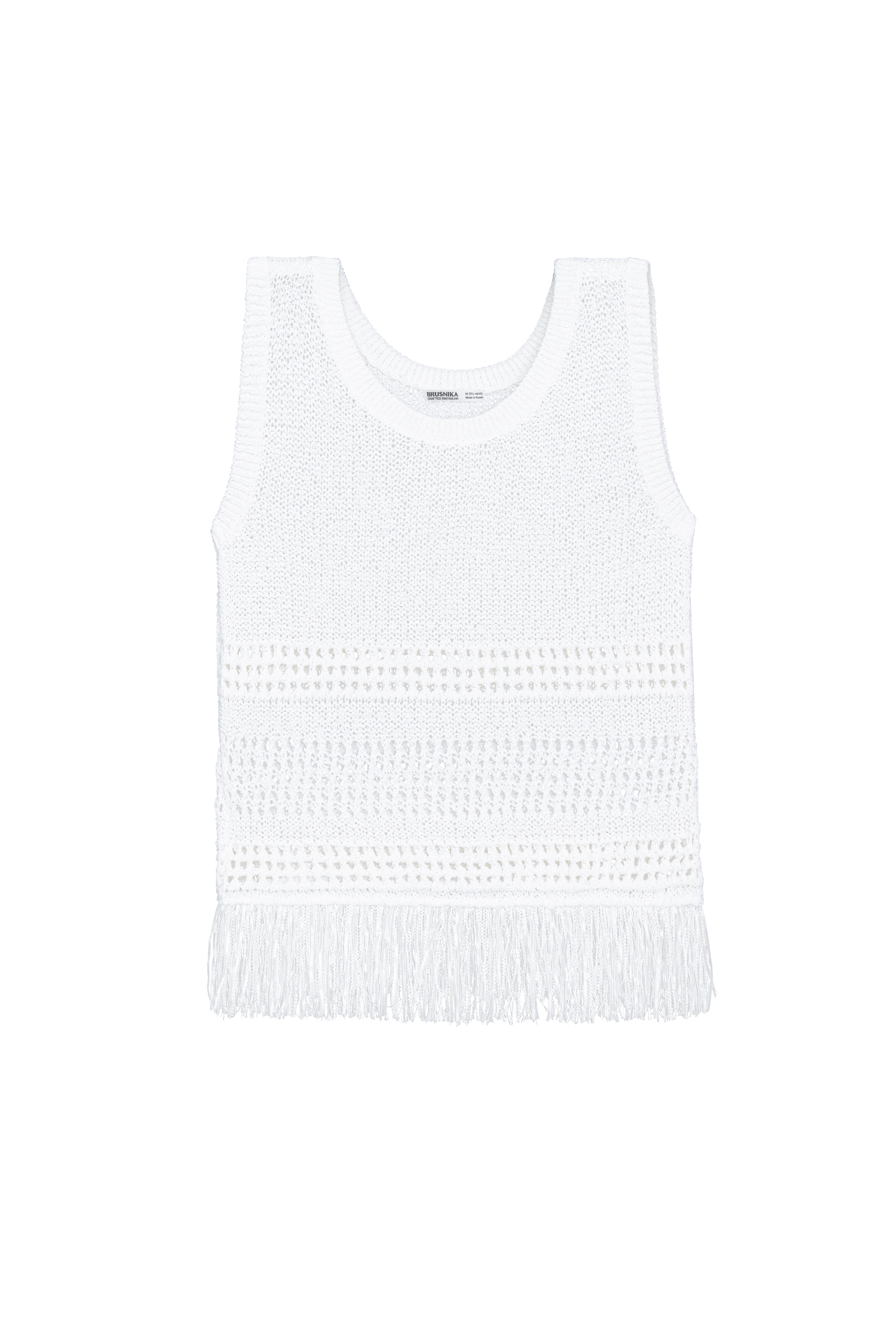 Трикотажный топ с бахромой 