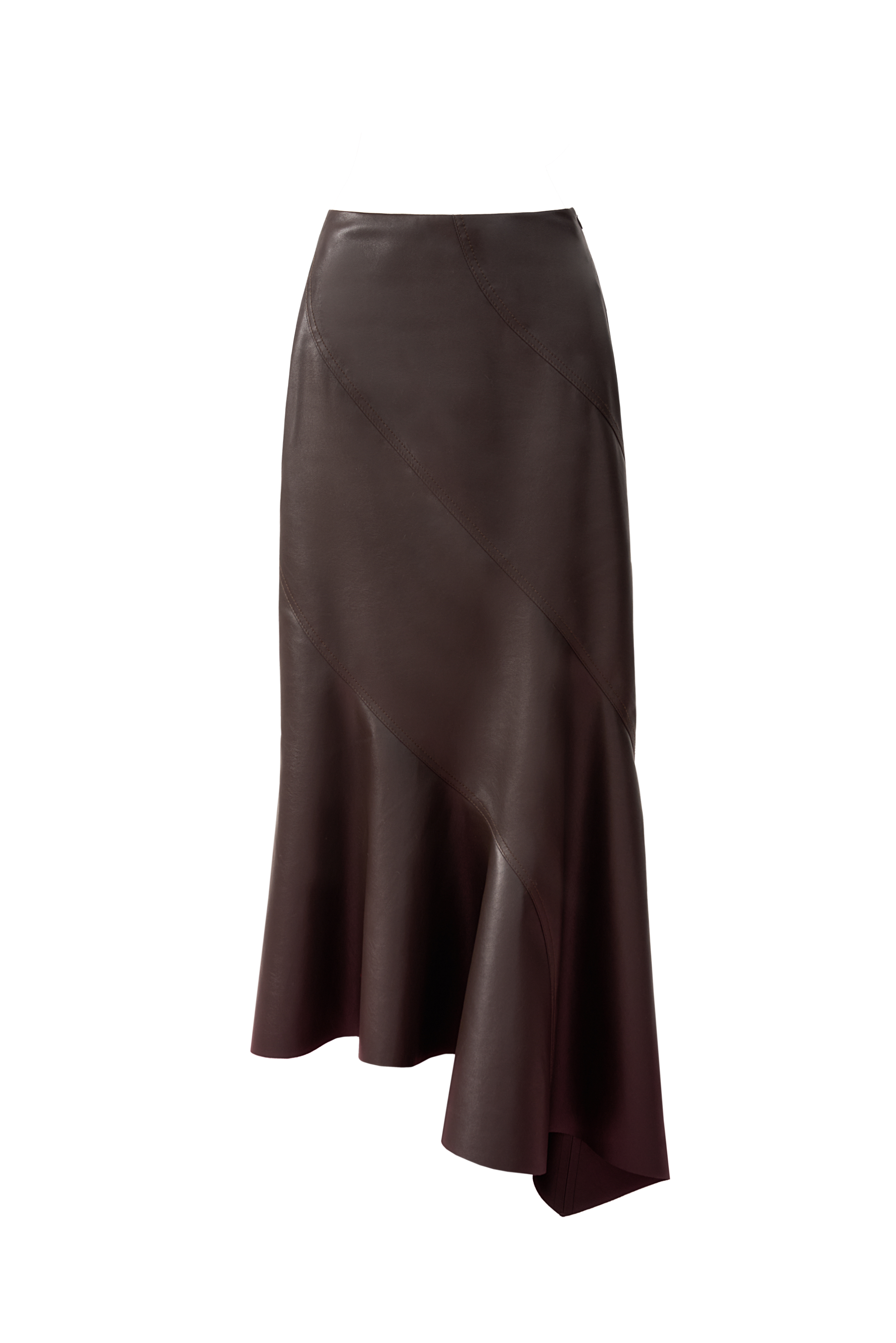 Асимметричная юбка из экокожи