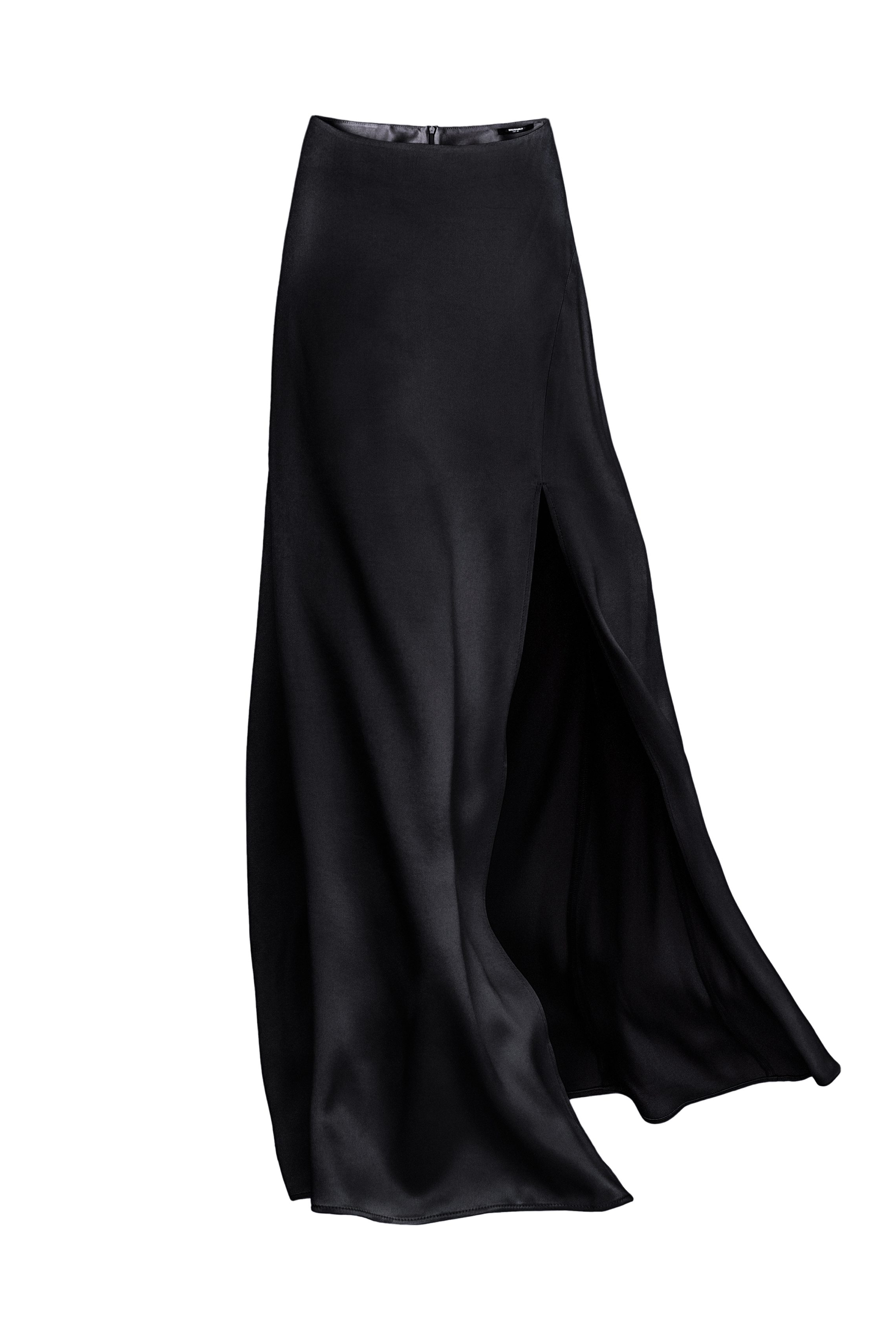 Атласная юбка с разрезом