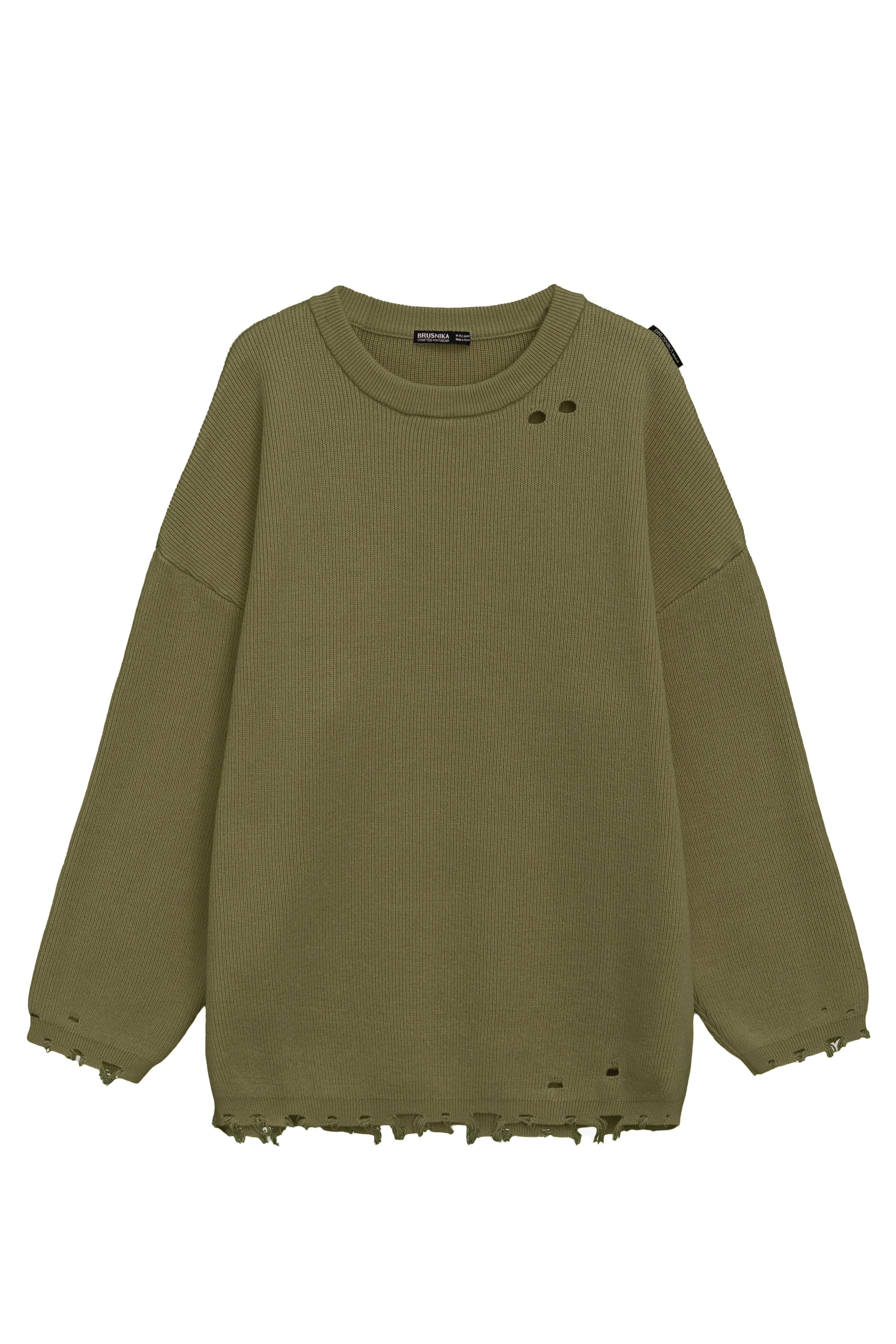 Джемпер из хлопка с необработанными краями