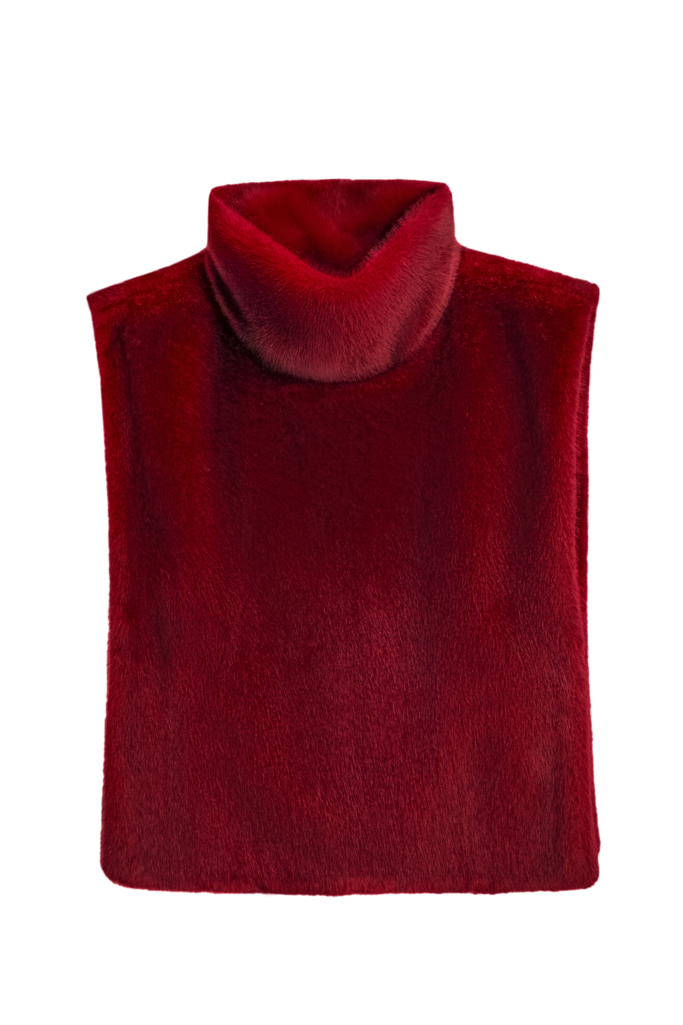 Жилет из экомеха с воротником-стойкой и карманом-кенгуру из экокожи. Застежка на кнопки. Изделие выполнено на подкладке.