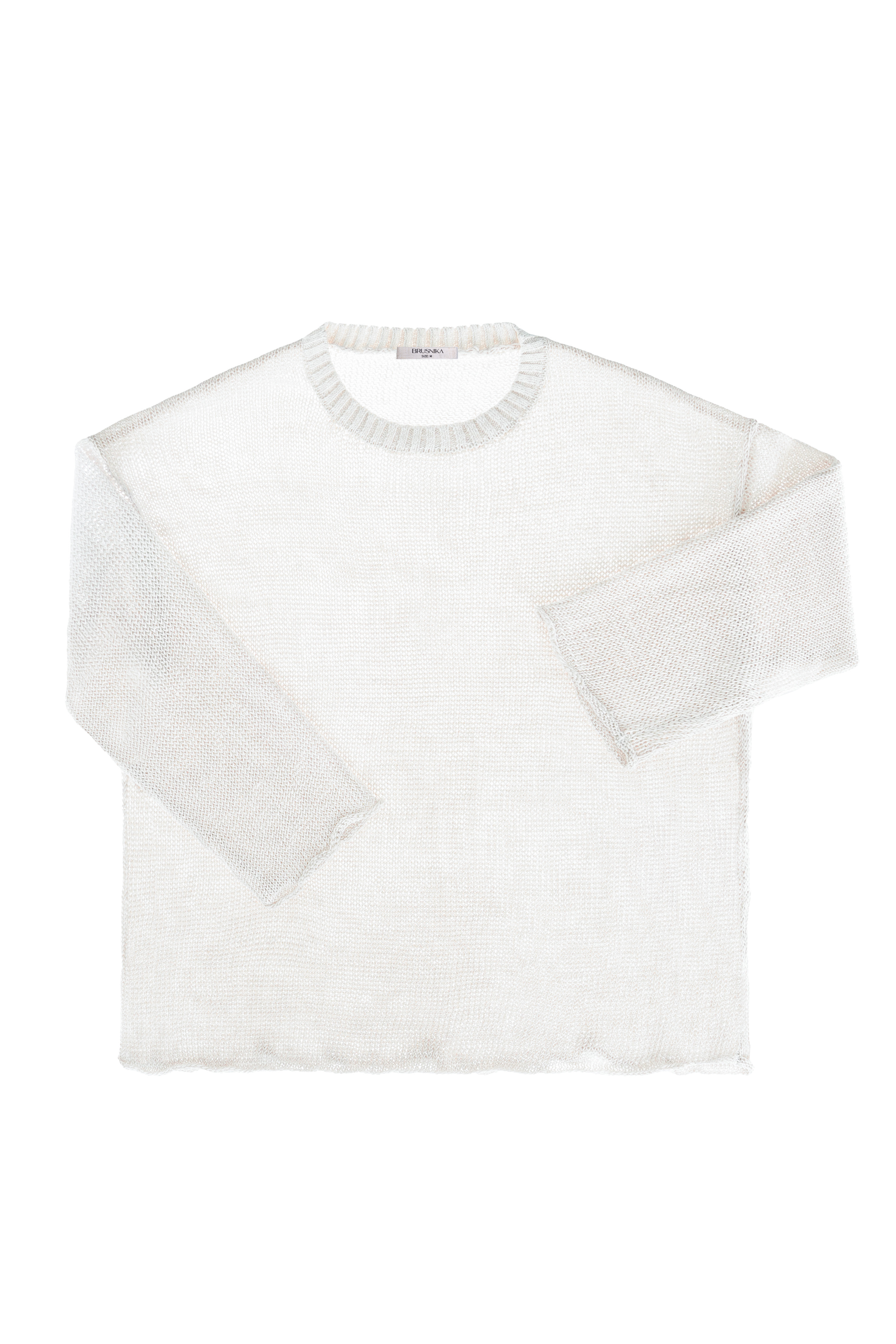 Полупрозрачный джемпер из 100% льна