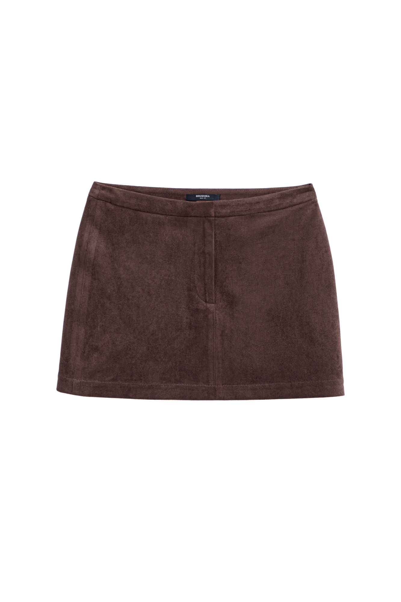 Юбка мини с отделкой под замшу