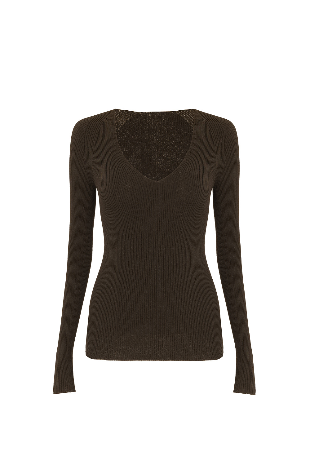 Лонгслив с V-образным вырезом