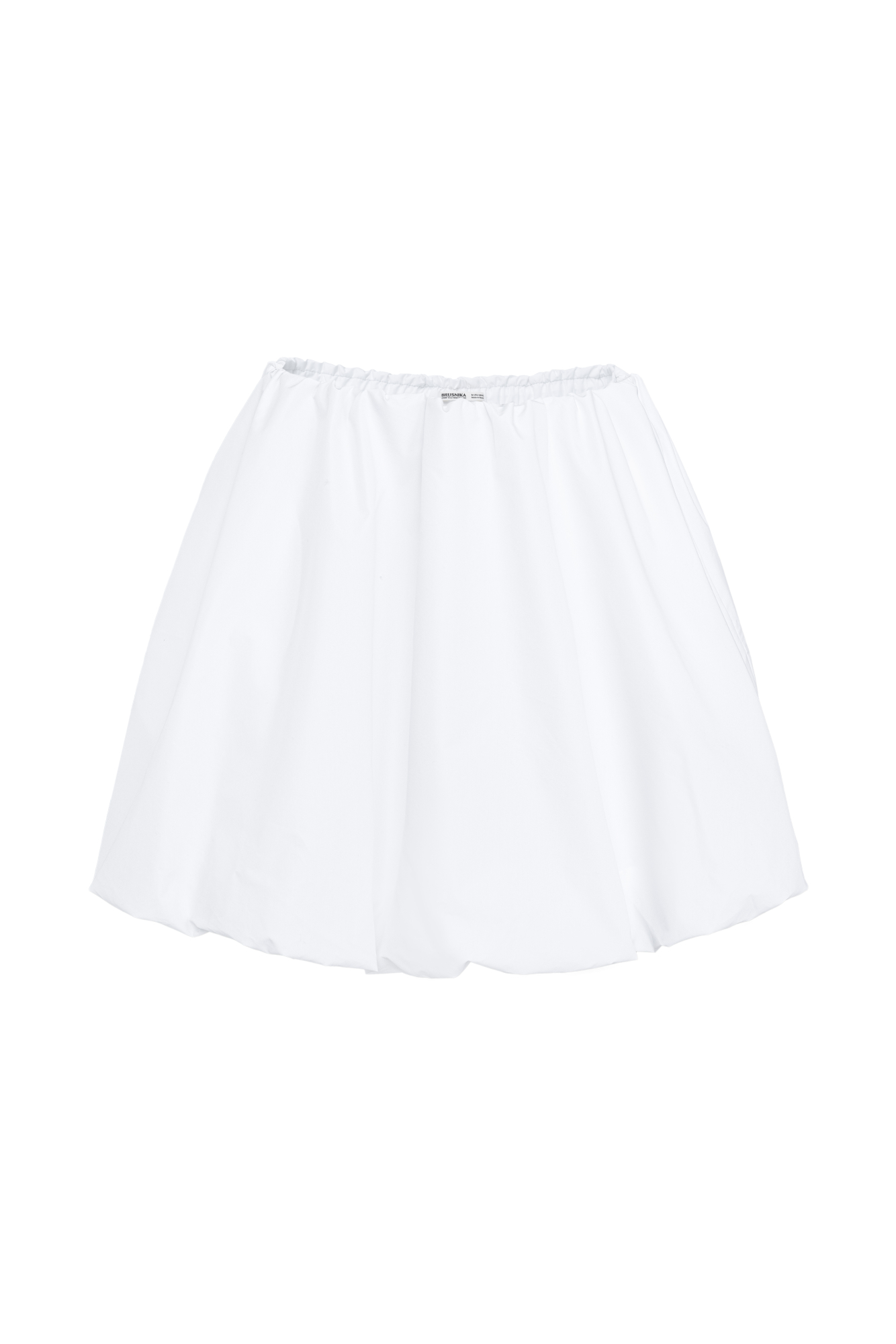 Юбка-баллон длины мини с эластичным поясом на кулиске.