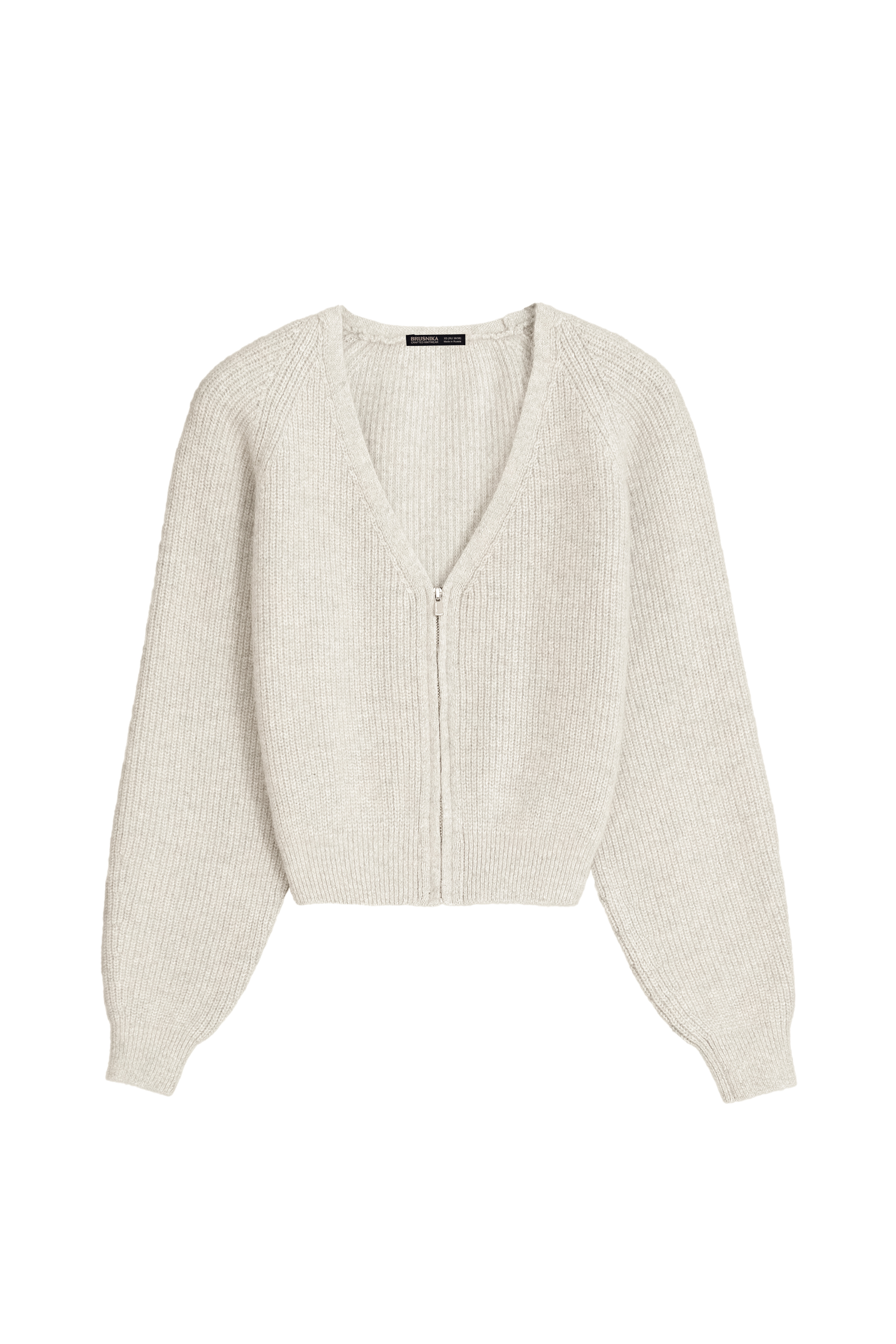 Кардиган на молнии с пухом лисы