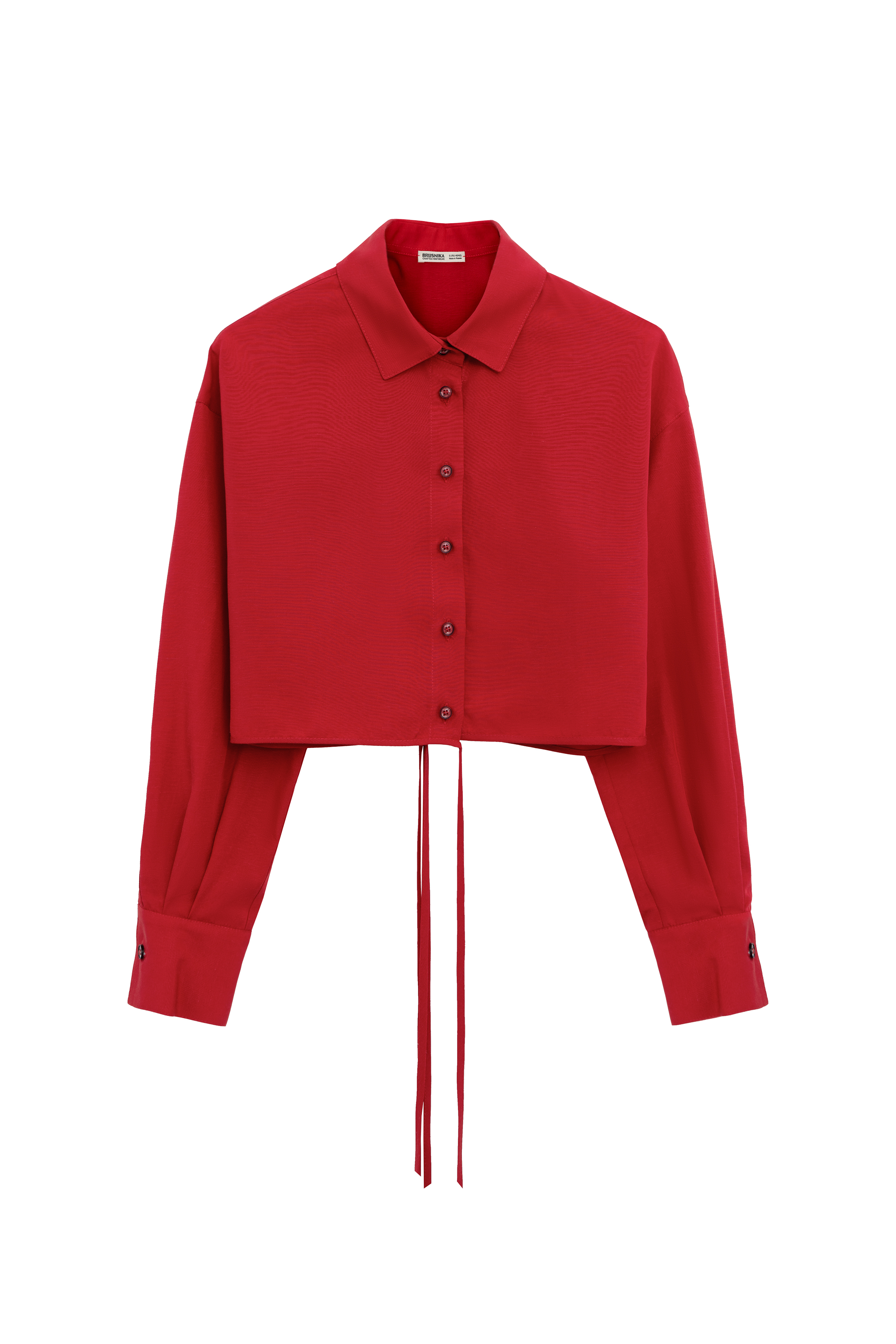 Укороченная рубашка с завязками