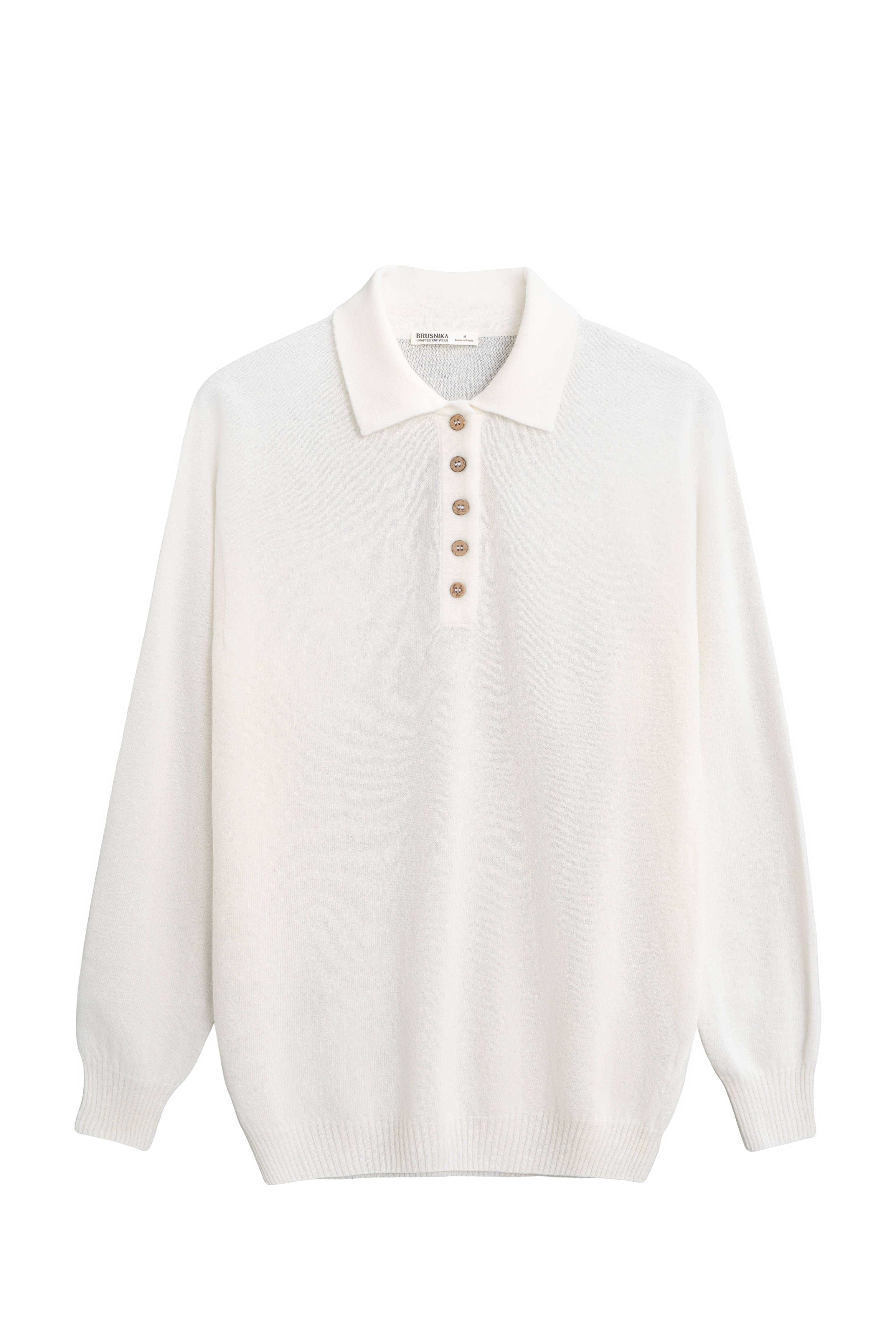 Джемпер из кашемира и шерсти с воротником поло