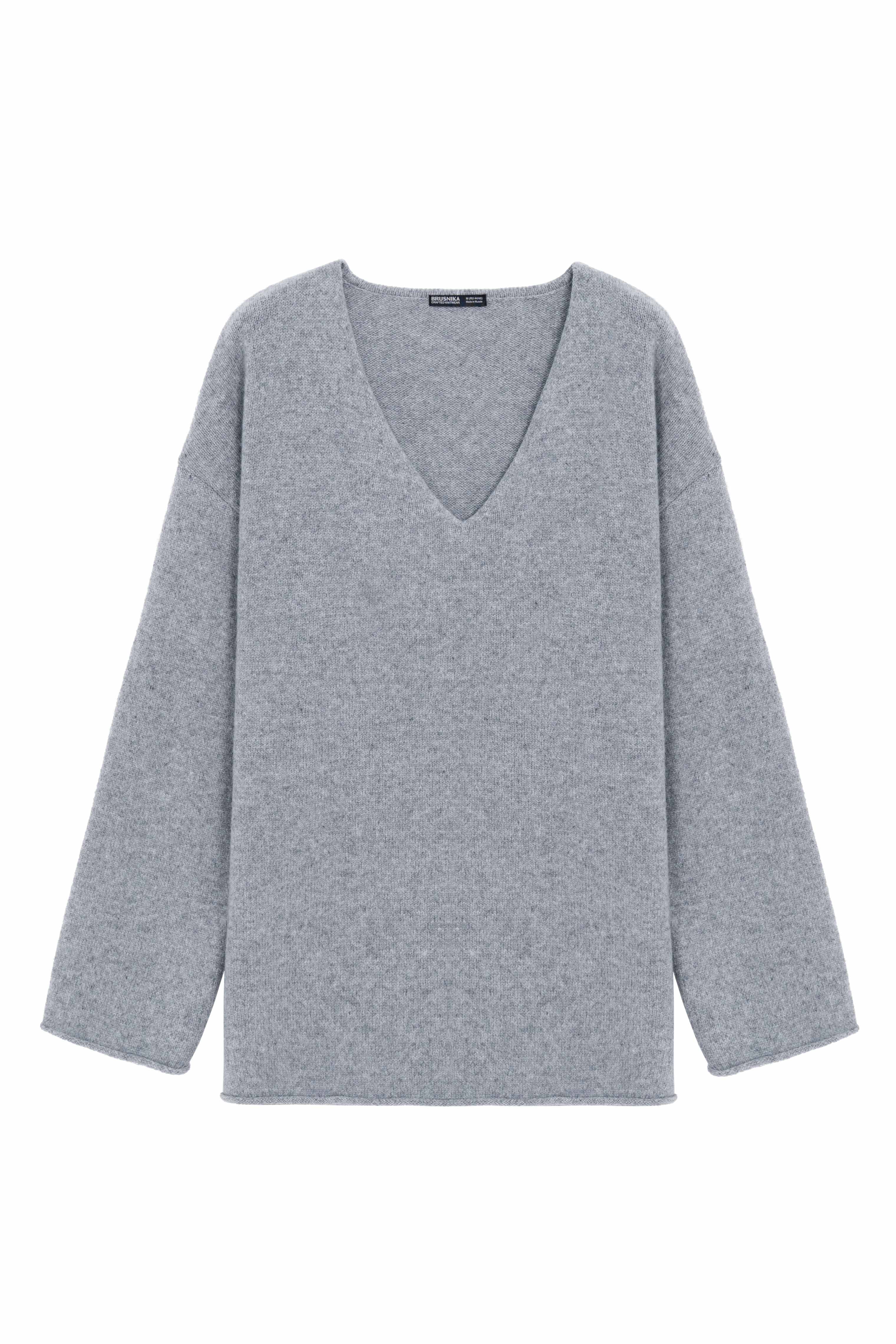 Джемпер с V-вырезом из 100% кашемира