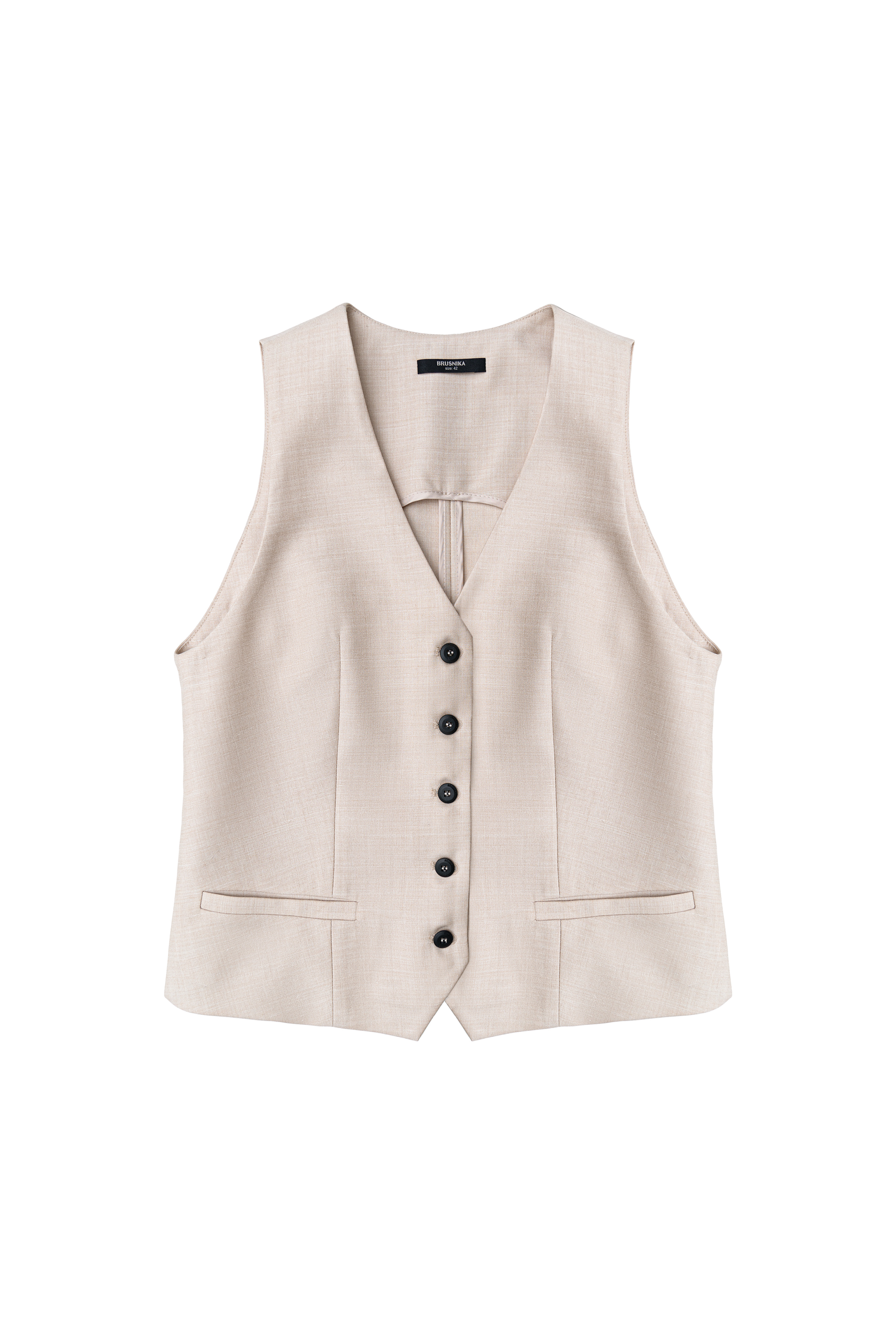 Жилет из шерсти с V-образным вырезом