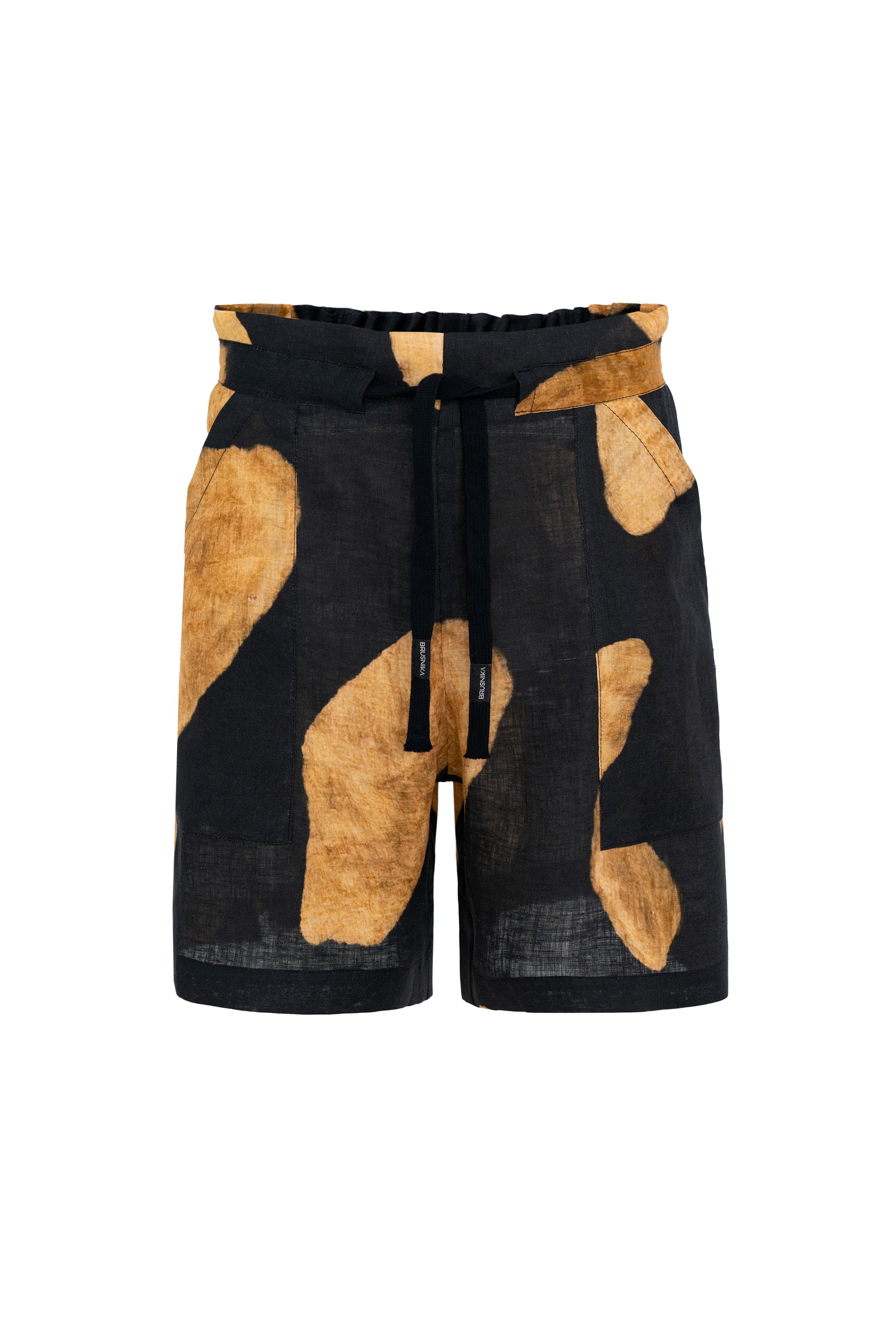 Принтованные шорты из 100% льна