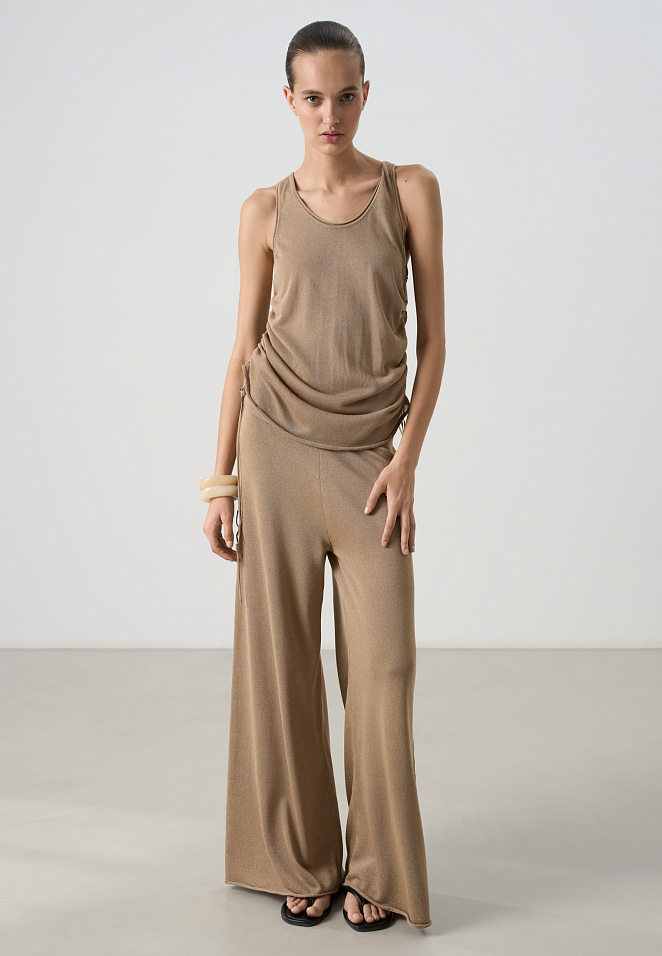 Трикотажная майка с кулиской 