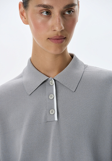 Трикотажная футболка поло из вискозы