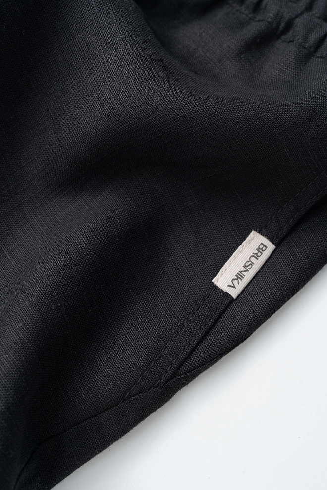 Льняные шорты на кулиске