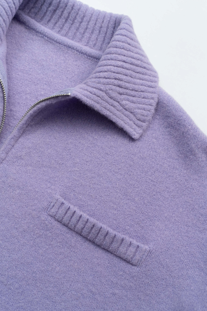 Бомбер из мохера и шерсти