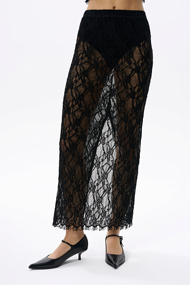 Юбка миди из кружева