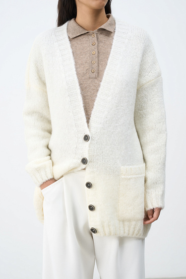 Трикотажный кардиган из мохера