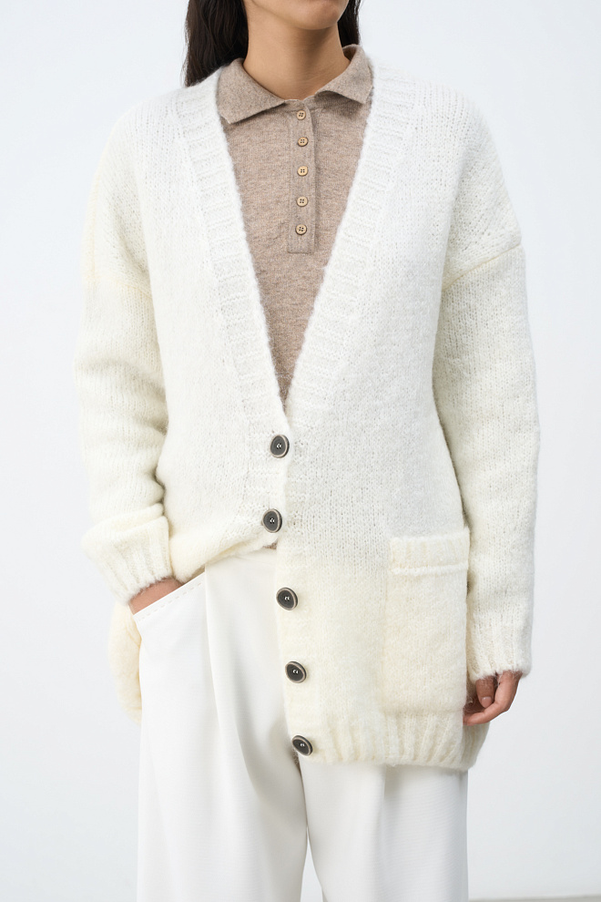 Трикотажный кардиган из мохера