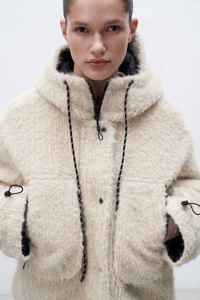 Куртка из экомеха на стеганой подкладке