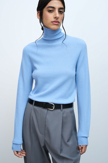 Трикотажная водолазка из шерсти 