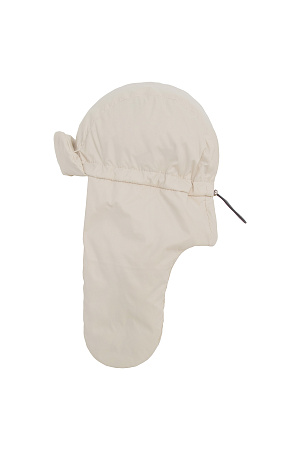 молочный Шапка-ушанка на пуху