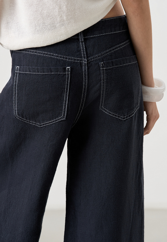 Брюки из 100% льна