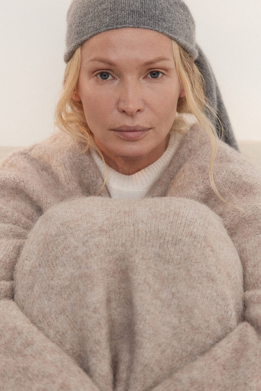 Косынка из шерсти и кашемира