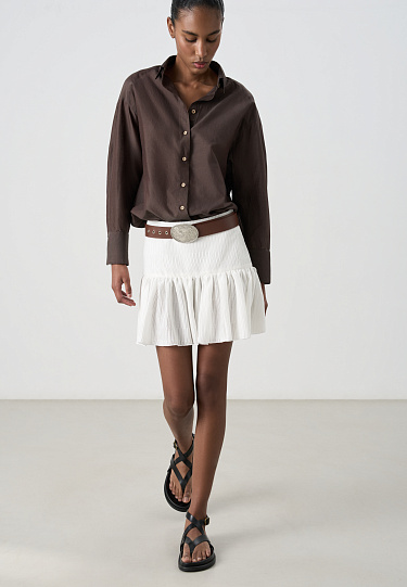 Юбка мини с кокеткой 