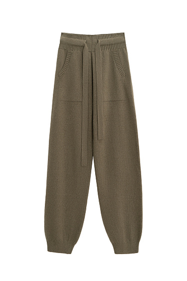 Трикотажные брюки-джоггеры из кашемира и шерсти