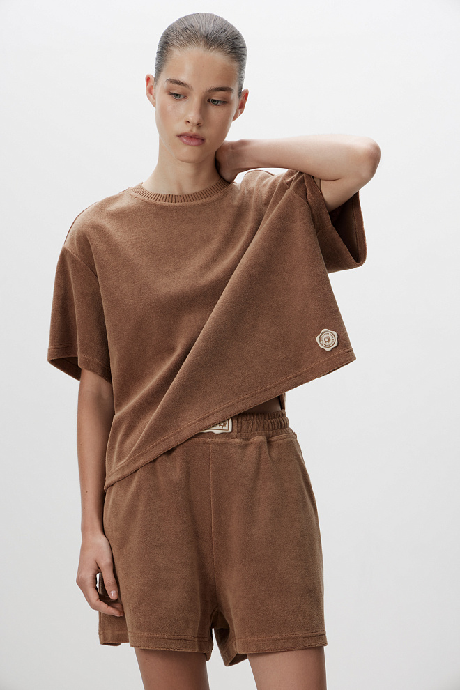 Шорты из махрового трикотажа