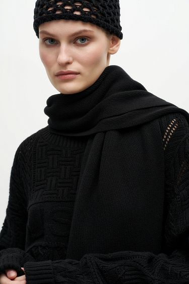 Длинный шарф из кашемира и шерсти