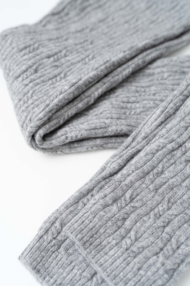 Трикотажная водолазка из кашемира и шерсти с косами