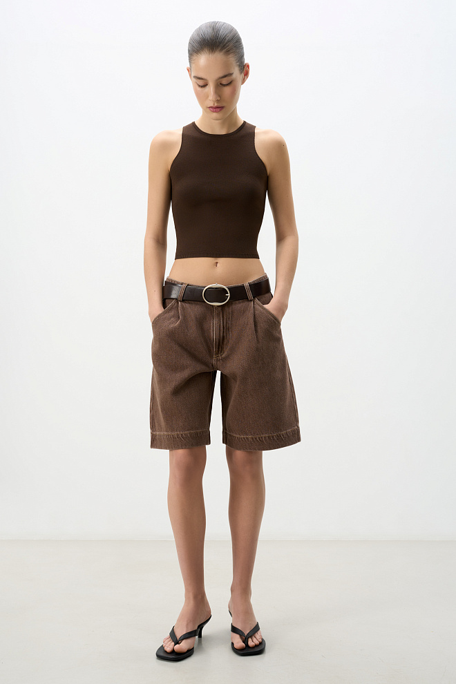 Укороченный топ из вискозы