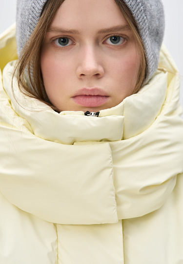 Стеганый пуховик на кулиске