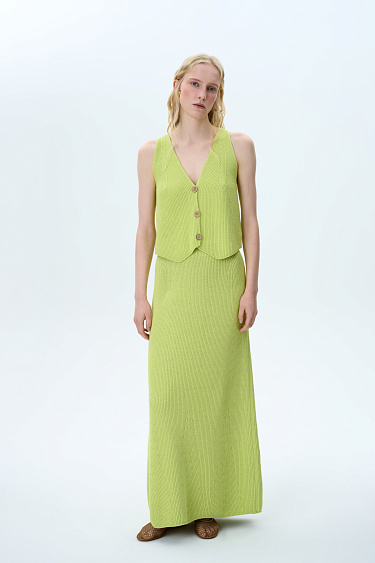 Трикотажная юбка макси