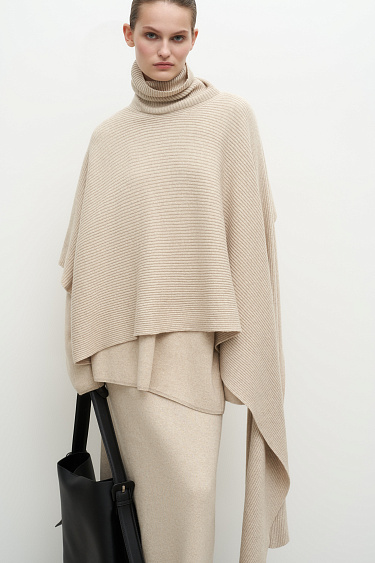 Шарф-пончо из кашемира и шерсти 